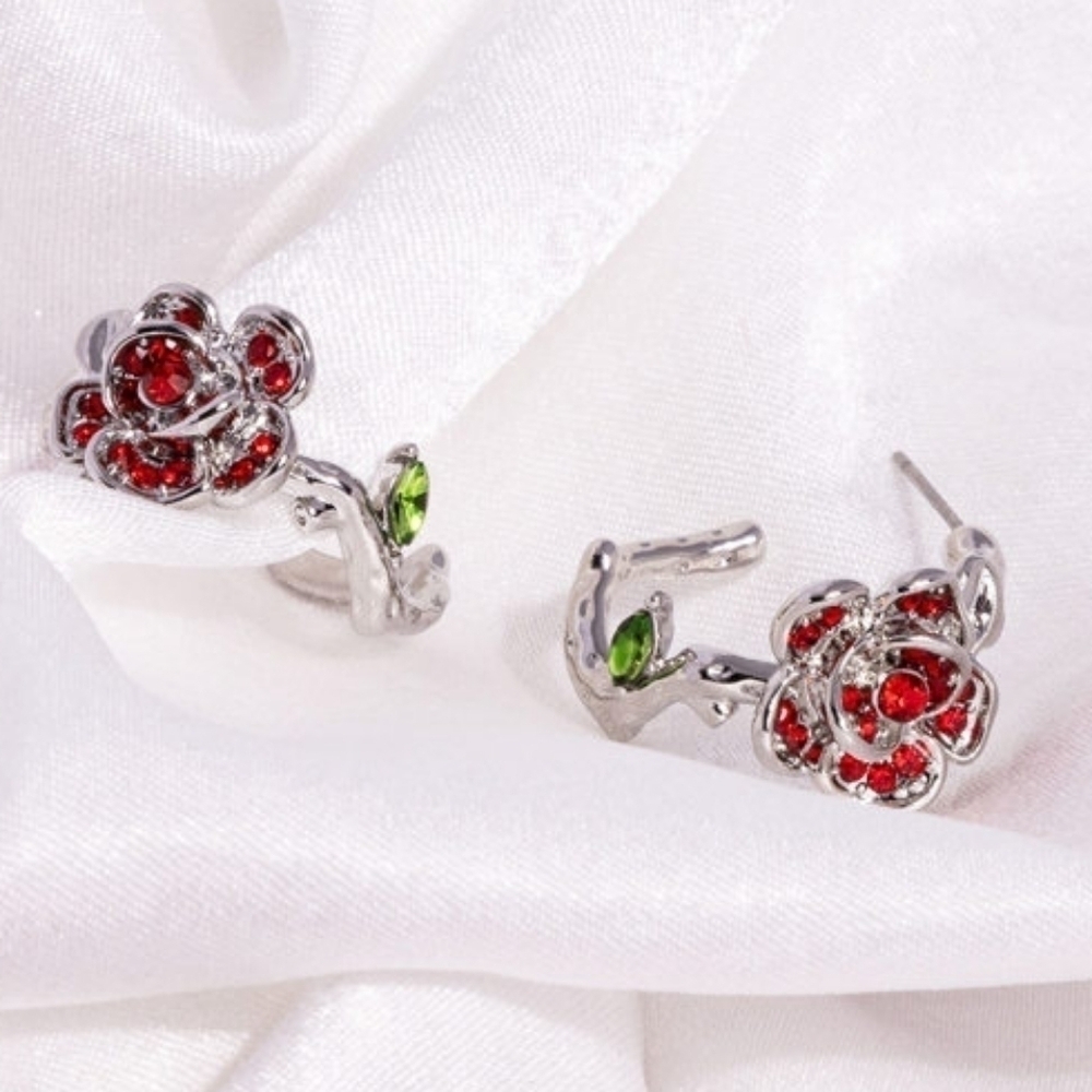 Mother of rose earrings - Picture 4 of 6